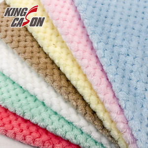 Kingcason 280g 300gsm Polyester Jacquard Fashion Textile Fabric 3D Flannel Fleece <strong>Velvet</strong> Plush for Bag and <strong>Tracksuit</strong> Garments - Product Image 1