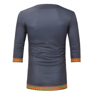 Chemise à imprimé africain pour hommes, dashiki pour T-shirts à la mode avec <span class=keywords><strong>boubou</strong></span> traditionnel - Product Image 4