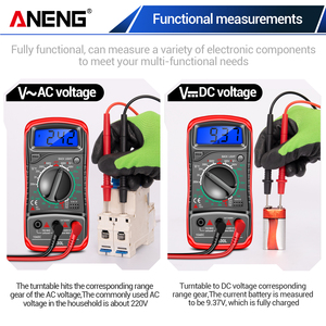 Aneng XL830L kỹ thuật số vạn năng <span class=keywords><strong>LCD</strong></span> hiển thị esrt testers cho ô tô điện DMM bóng bán dẫn Peak Tester điện dung Meter - Product Image 4