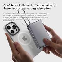 Chargeur sans fil TDX, charge rapide 20W 15W, magnétique, type-C, affichage numérique, batterie Li-polymère haute capacité, utilisation en extérieur
