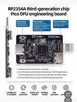 Carte d'ingénierie DFU OSS RP2350A pour iPhone XR-11PM – Outil de développement de microcontrôleur en un clic, puce PICO, réparation en mode violet