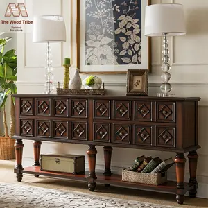 Armoire <span class=keywords><strong>de</strong></span> <span class=keywords><strong>rangement</strong></span> à 4 tiroirs en bois massif <span class=keywords><strong>de</strong></span> <span class=keywords><strong>style</strong></span> américain, meubles <span class=keywords><strong>de</strong></span> maison, salon, entrée, chambre à coucher, buffet - Product Image 3