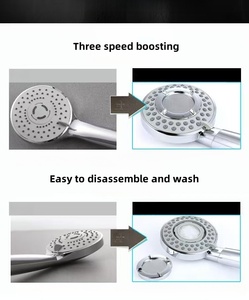 Pommeau <span class=keywords><strong>de</strong></span> <span class=keywords><strong>douche</strong></span> <span class=keywords><strong>économique</strong></span> en plastique ABS chromé à 3 fonctions - Product Image 3