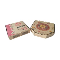 Boîte à pizza en carton ondulé Kraft avec doublure intérieure en aluminium, isolation thermique, anti-fuite, impression de logo personnalisée, boîte à pizza à emporter
