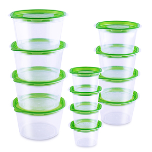Conjunto de Caixas de Armazenamento de Plástico para Manter Alimentos Frescos 550ml x 4 Peças, Caixas e Recipientes Retangulares Modernos 17.8/15 - Product Image 1