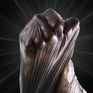 Vente en gros CFC Sacs poubelle plats personnalisés Grands sacs poubelle jetables en plastique biodégradable noir épaissi - Product Image 3