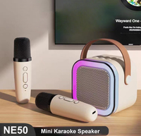Petit haut-parleur karaoké sans fil portable avec micro, lumière LED colorée, longue autonomie, idéal pour les fêtes