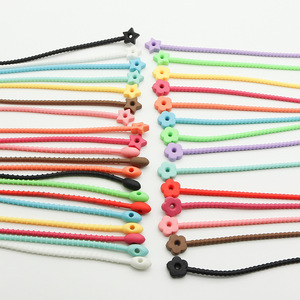 Corbata de silicona colorida, cordón de llavero estirable, bandas de goma degradadas ajustables para colgantes DIY, abalorios para bolsas de muñecas