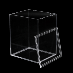 1/8 pollici acrilico <span class=keywords><strong>MEGA</strong></span> PIX vetrina magnetica Lucite rinforzata bordi Pop scatola di immagazzinaggio - Product Image 4