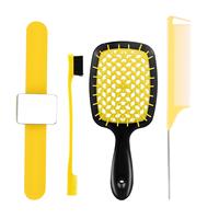Ensemble de 4 brosses à cheveux bling-bling pour Salon professionnel, brosse à cheveux