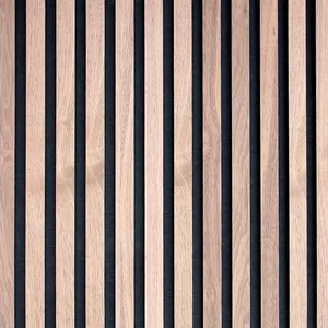 Waterproof Soundproof Ecofriendly Durable Walnut Wood Acoustic Fluted Wall Panels