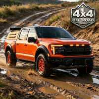 Pick-up tout-terrain LHD Raptor 4x4, véhicule d'expédition personnalisé clé en main, 4 portes, 5 places, suspension rehaussée 3,5T, couvercle de benne rigide, LED