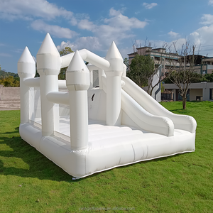<span class=keywords><strong>Castillo</strong></span> Hinchable Blanco de 4.5m con Gran Área de Salto y Tobogán para Bodas y Fiestas de Cumpleaños - Product Image 2