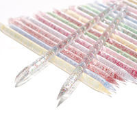 Poussoir à cuticules réutilisable double face cristal plastique ongles bâtons de manucure élimination des peaux mortes poussoir à cuticules