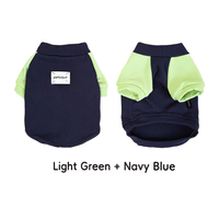 Sweat-shirt chaud et élastique pour chien, manches raglan contrastées, doublure Dralon, sweats à capuche d'hiver, vêtements classiques pour animaux de compagnie
