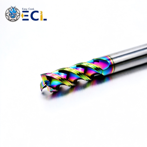 Fraise à queue en carbure monobloc ECL à 3 cannelures, revêtement AlTiN/TiN, pour usinage CNC du métal avec personnalisation ODM/OEM - Product Image 4