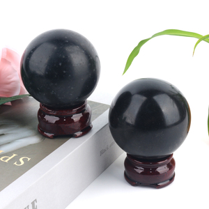 High Quality Natural <b>Crystal</b> Gemstone Hand Polished Black Tourmaline <b>Crystal</b> Sphere for Healing - Product Image 3