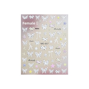 Nuevas pegatinas para <span class=keywords><strong>uñas</strong></span> con diseño de lunares y lazos, estilo coreano, bonitas pegatinas 5D para <span class=keywords><strong>uñas</strong></span>, calcomanías de lirios y estrellas, ultrafinas y sin costuras - Product Image 5