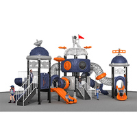 Structure de jeu extérieure en plastique durable, tubes multifonctionnels, toboggan de terrain de jeu extérieur pour centre de loisirs pour enfants, parc