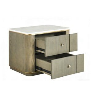 Modern High-End Luxury Bedroom Furniture Set Wood Design Nightstand Bedside <b>Table</b> for Home Office Hotel Use - Product Image 3