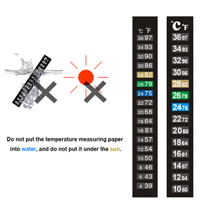 Miếng Dán Đọc Chỉ Báo Nhiệt Độ Thay Đổi Màu 18-34 Độ C Dải Nhựa Nhiệt Kế - Product Image 3