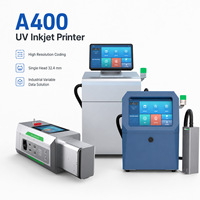 Impresora de Inyección de Tinta UV de Alta Velocidad A400, Cabezal de Impresión Ricoh G4, 165 m/min, Máquina de Codificación Industrial para Datos Variables, Códigos QR y Códigos de Barras