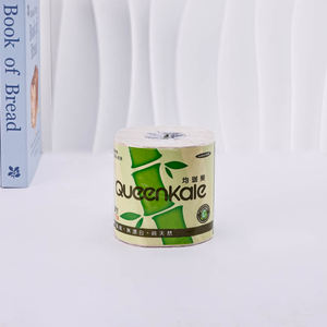 Papier toilette en rouleau standard 4 plis, doux, biodégradable, en pulpe de bambou Queenkale, vente en gros - Product Image 2