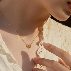 Collana con Ciondolo a Cuore per Donne, Stile Pavé Scintillante, Gioielli alla Moda per Uso Quotidiano, Regalo - Product Image 3
