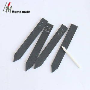 Etiquettes en forme de flèche, ensemble de 4 étiquettes de plantes en <span class=keywords><strong>ardoise</strong></span> réutilisable avec craie en pierre à savon - Product Image 2