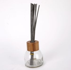 Wholesale Luxury Bamboo Rubber Wooden Perfume Cover Polished Wood Aroma <b>Diffuser</b> <b>Bottle</b> 100ml Chemical Use Art Style Shape Model - Product Image 4