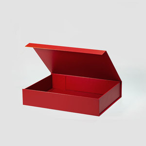 Phổ biến <span class=keywords><strong>A4</strong></span> nông đỏ có thể thay đổi Ribbon nam châm nắp có thể gập lại Quà Tặng đóng gói Box với tùy chỉnh in ấn - Product Image 3