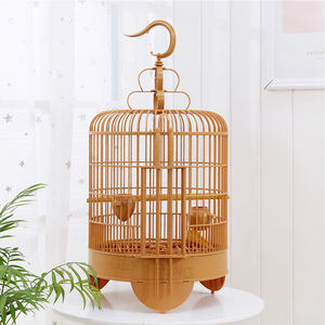 Yüksek kaliteli kuş kafesi plastik banyo yuvarlak kafes plastik kuş kafesi papağan güvercinler için fantezi fabrika toptan asılı kafes - Product Image 5