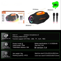 Altavoz DJ Inalámbrico Portátil Oudiobop de 130W con Subwoofer, Alimentado por Batería, Entrada AUX, Boomsbox para Fiestas al Aire Libre