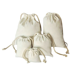 Nouveau sac à cordon personnalisé avec logo, en tissu doux et coloré, en toile de coton, avec double cordon - Product Image 2