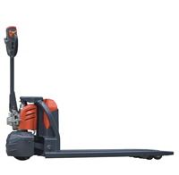 Transpalette électrique à conducteur marchant 1500 kg, certifié CE, largeur de fourche optionnelle 550/680 mm, faible bruit, batterie lithium