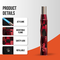 Nouveau design de briquet torche à flamme jet coupe-vent pour cuisine, barbecue extérieur et camping, avec logo