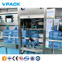 Machine de remplissage d'eau pure 20L Production personnalisable Ligne de production de liquide de remplissage d'eau de 5 gallons