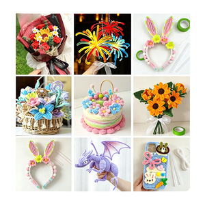 Colorful DIY <b>Craft</b> Kit Soft Chenille Fuzzy <b>Wire</b> for Art Projects Educational Decoration and Creative Fuzzy <b>Wire</b> Flower Making - Product Image 6