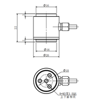 Capteur de force de traction et de compression Fibos FA402 Micro Pillar Load Cell 20N 50N 100N Jauge de force Capacité de charge Montage M6 Analogique/Numérique