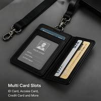 Porte-carte d'identité personnalisé, cadeaux de bienvenue pour employés, cordon en cuir, porte-badge, étui personnalisé pour le personnel de bureau, nouveaux embauchés, en gros, OEM