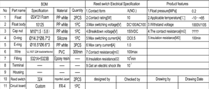 10w /50W 리드 센서에 의한 125mm 물 탱크 마그네틱 플로트 스위치 - Product Image 4