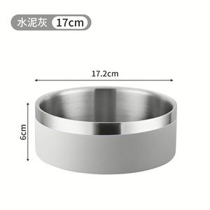 42oz Multi Pastel Color Stainless Steel Pet Feeding Bowl Food Safe 304 Liner Drop Resistant Anti-Break Household Pet Supplies - Product Image 1