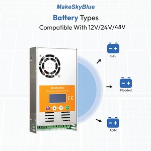 MakeSkyBlue Controlador de Carga <span class=keywords><strong>Solar</strong></span> MPPT V123, Regulador Automático de 12V/24V/48V con Pantalla <span class=keywords><strong>LCD</strong></span> para Sistema de Panel <span class=keywords><strong>Solar</strong></span>, 40A - Product Image 2