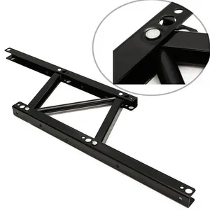 Gas Hidden Icd Monitor Furniture Storage Black Iron Frame Electric Table Lifting Mechanism