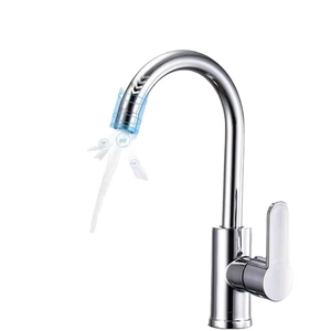Tất Cả Các Đồng Thiết Kế Hiện Đại Rửa Lưu Vực Made Brass Nhà Bếp Vòi Nước Nóng Lạnh Xoay Hộ Gia Đình Bồn Rửa Với Thép Không Gỉ Splash-Proof - Product Image 2