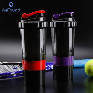 Gobelets à protéines en Tritan noir mat en plastique, bouteille personnalisée, <span class=keywords><strong>shaker</strong></span> de gym - Product Image 4