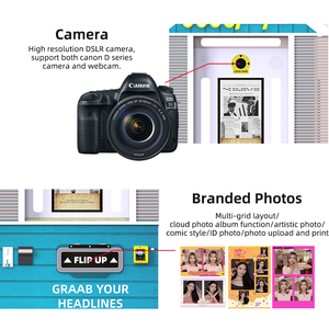 All-in-One Photo Booth máy in phần mềm Nhà cung cấp vỏ hộ chiếu in ngay lập tức Photo Booth Máy bán hàng tự động với máy in kiosk - Product Image 6