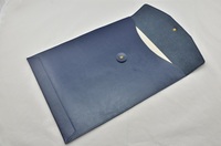 Soporte de cuero para documentos, carpeta de cartera de correo con cierre de cuerda, organizador de documentos para entrevista, funda para tableta