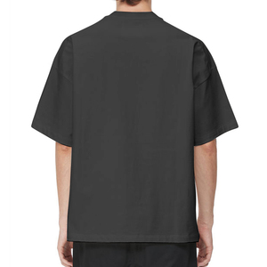 240 Gsm Cotton Heavyweight Cropped T Shirt Design <b>Drop</b> Shoulder T-Shirts Manufacturer Oversized Blank Men's Boxy Shirts - Product Image 2