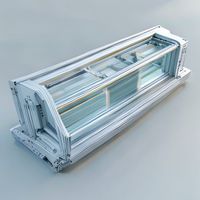 Fenêtre coulissante en aluminium de qualité industrielle avec système de roulement fluide, fenêtre coulissante pour immeuble de grande hauteur